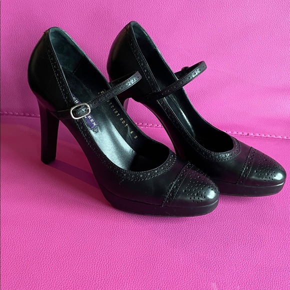 Ralph Lauren Purple Label Shoes - Ralph Lauren Collection Purple Label Mary Jane Pumps Black Leather Size 6B